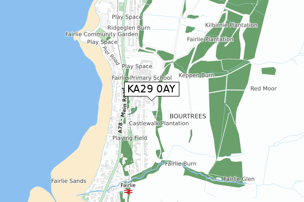 KA29 0AY map - small scale - OS Open Zoomstack (Ordnance Survey) KA29 0AY map - small scale - OS Open Zoomstack (Ordnance Survey)