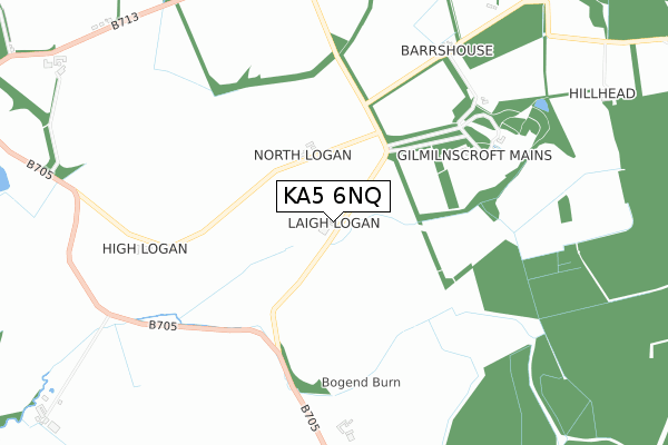 KA5 6NQ map - small scale - OS Open Zoomstack (Ordnance Survey)