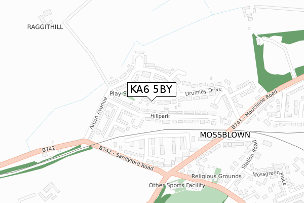 KA6 5BY map - large scale - OS Open Zoomstack (Ordnance Survey) KA6 5BY map - large scale - OS Open Zoomstack (Ordnance Survey)