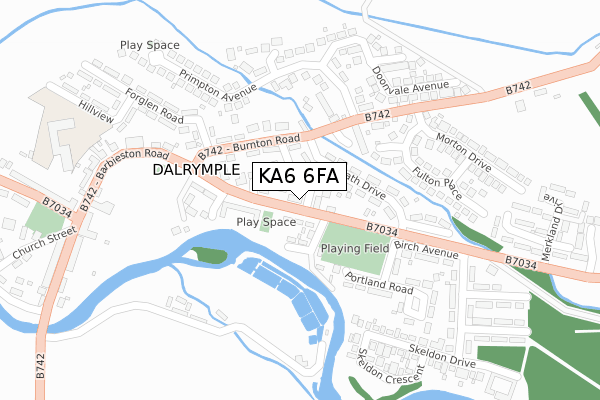 KA6 6FA map - large scale - OS Open Zoomstack (Ordnance Survey) KA6 6FA map - large scale - OS Open Zoomstack (Ordnance Survey)