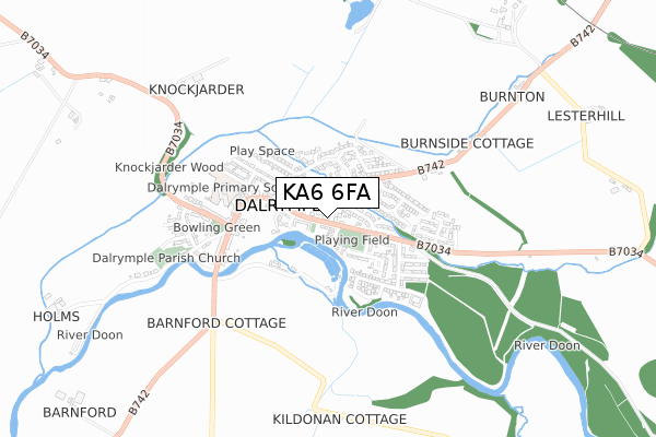 KA6 6FA map - small scale - OS Open Zoomstack (Ordnance Survey) KA6 6FA map - small scale - OS Open Zoomstack (Ordnance Survey)