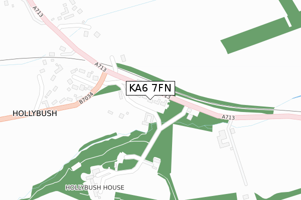 KA6 7FN map - large scale - OS Open Zoomstack (Ordnance Survey)