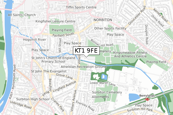 KT1 9FE map - small scale - OS Open Zoomstack (Ordnance Survey) KT1 9FE map - small scale - OS Open Zoomstack (Ordnance Survey)