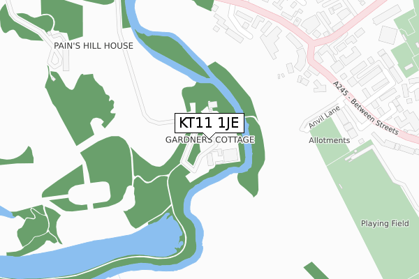 KT11 1JE map - large scale - OS Open Zoomstack (Ordnance Survey) KT11 1JE map - large scale - OS Open Zoomstack (Ordnance Survey)