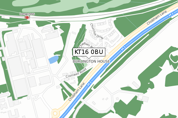 KT16 0BU map - large scale - OS Open Zoomstack (Ordnance Survey) KT16 0BU map - large scale - OS Open Zoomstack (Ordnance Survey)