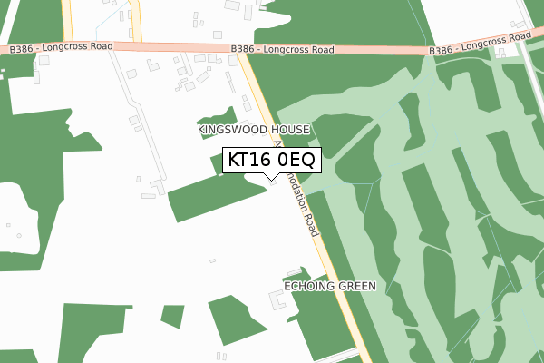 KT16 0EQ map - large scale - OS Open Zoomstack (Ordnance Survey)