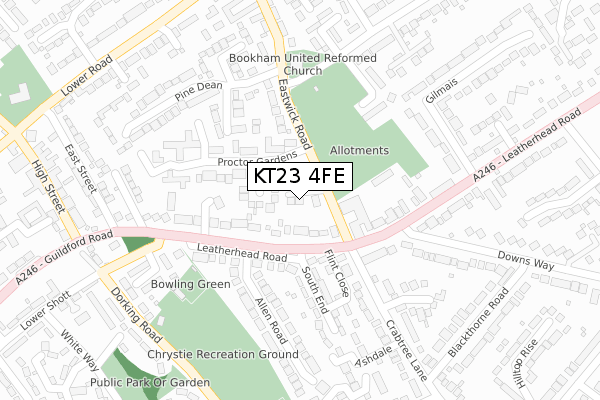 KT23 4FE map - large scale - OS Open Zoomstack (Ordnance Survey) KT23 4FE map - large scale - OS Open Zoomstack (Ordnance Survey)