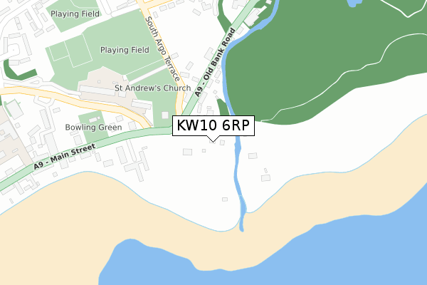 KW10 6RP map - large scale - OS Open Zoomstack (Ordnance Survey)