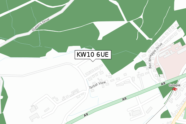 KW10 6UE map - large scale - OS Open Zoomstack (Ordnance Survey)