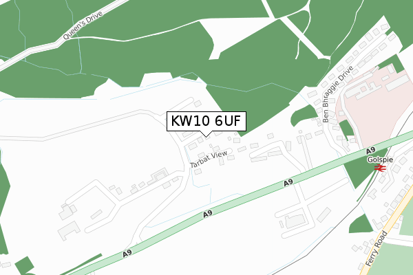 KW10 6UF map - large scale - OS Open Zoomstack (Ordnance Survey)