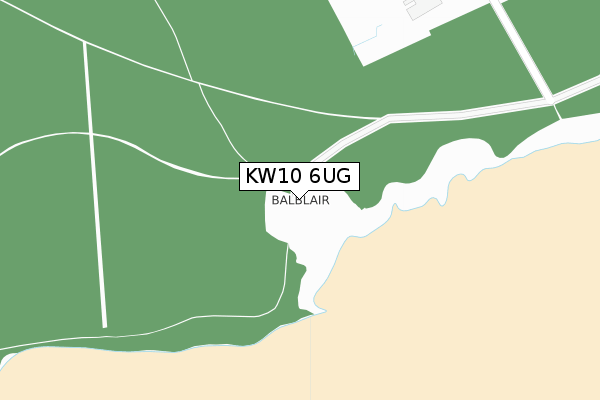 KW10 6UG map - large scale - OS Open Zoomstack (Ordnance Survey)