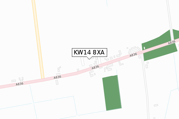 KW14 8XA map - large scale - OS Open Zoomstack (Ordnance Survey)