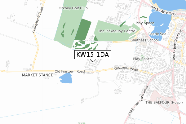 KW15 1DA map - small scale - OS Open Zoomstack (Ordnance Survey)