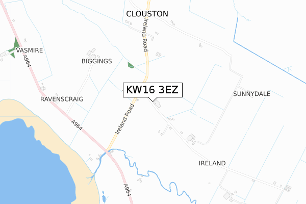 KW16 3EZ map - small scale - OS Open Zoomstack (Ordnance Survey)