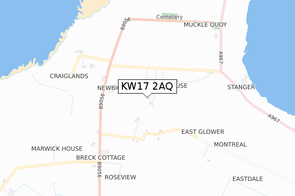 KW17 2AQ map - small scale - OS Open Zoomstack (Ordnance Survey)