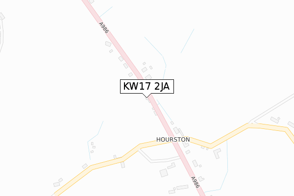 KW17 2JA map - large scale - OS Open Zoomstack (Ordnance Survey)