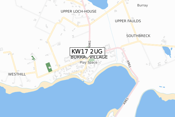 KW17 2UG map - small scale - OS Open Zoomstack (Ordnance Survey)