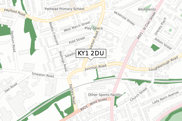 KY1 2DU map - large scale - OS Open Zoomstack (Ordnance Survey) KY1 2DU map - large scale - OS Open Zoomstack (Ordnance Survey)