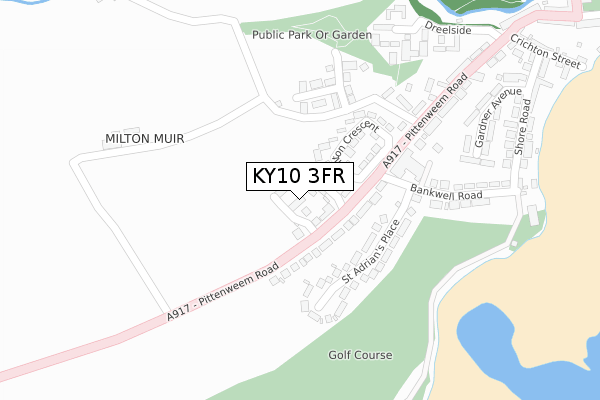 KY10 3FR map - large scale - OS Open Zoomstack (Ordnance Survey)