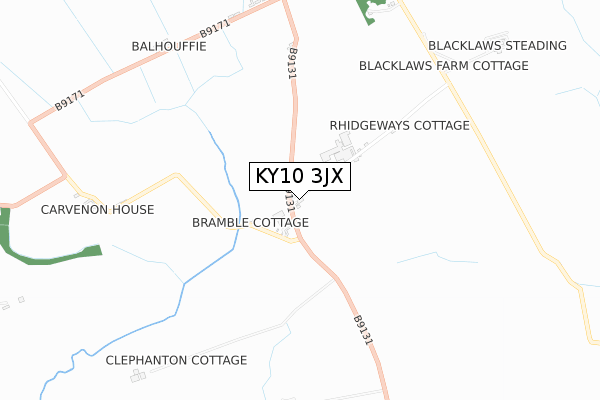 KY10 3JX map - small scale - OS Open Zoomstack (Ordnance Survey)