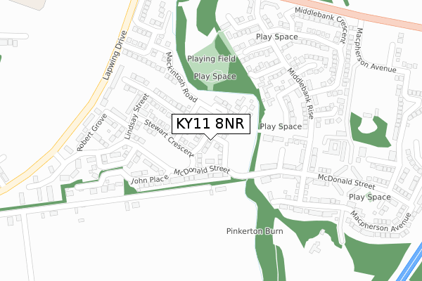 KY11 8NR map - large scale - OS Open Zoomstack (Ordnance Survey) KY11 8NR map - large scale - OS Open Zoomstack (Ordnance Survey)