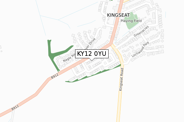 KY12 0YU map - large scale - OS Open Zoomstack (Ordnance Survey)