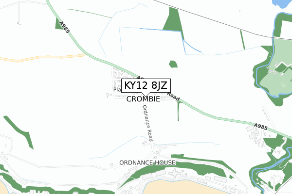KY12 8JZ map - small scale - OS Open Zoomstack (Ordnance Survey) KY12 8JZ map - small scale - OS Open Zoomstack (Ordnance Survey)