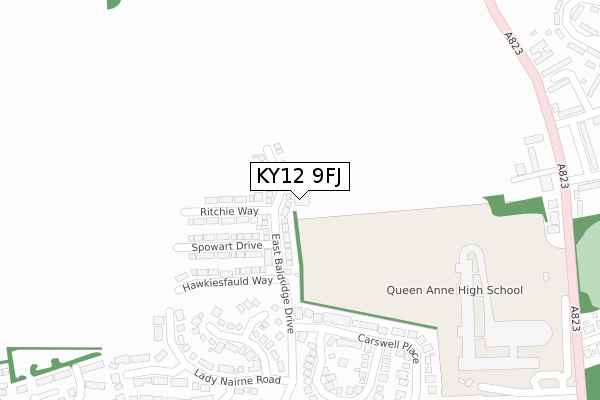 KY12 9FJ map - large scale - OS Open Zoomstack (Ordnance Survey)