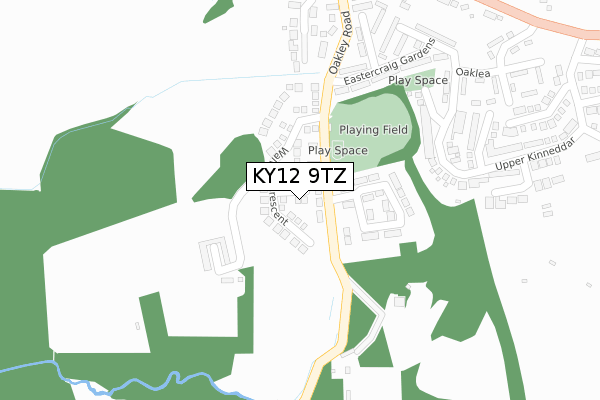KY12 9TZ map - large scale - OS Open Zoomstack (Ordnance Survey)