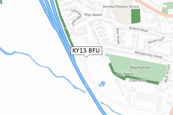 KY13 8FU map - large scale - OS Open Zoomstack (Ordnance Survey)