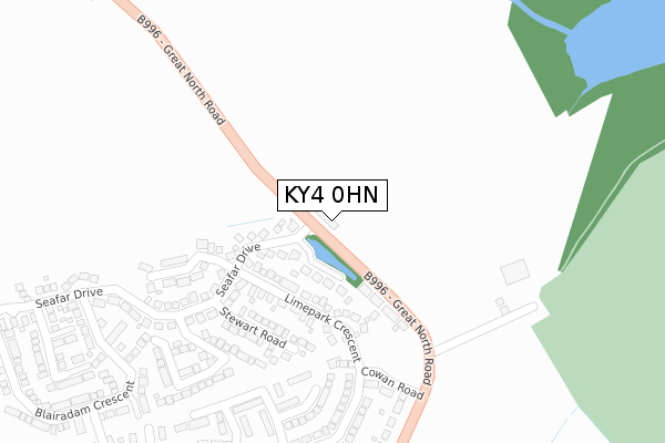 KY4 0HN map - large scale - OS Open Zoomstack (Ordnance Survey)