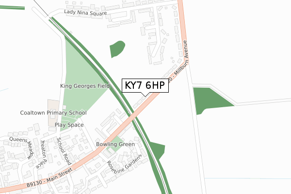 KY7 6HP map - large scale - OS Open Zoomstack (Ordnance Survey)