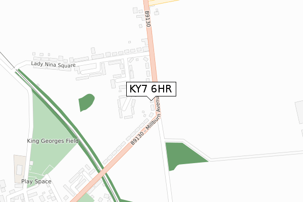 KY7 6HR map - large scale - OS Open Zoomstack (Ordnance Survey)