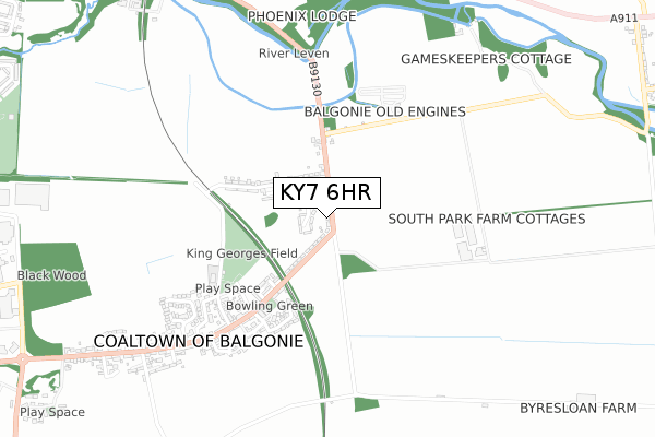 KY7 6HR map - small scale - OS Open Zoomstack (Ordnance Survey)