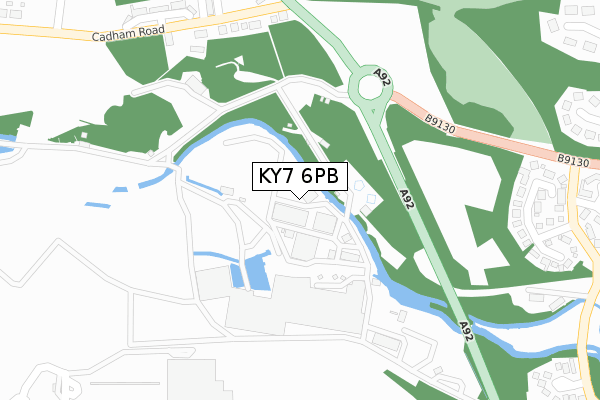 KY7 6PB map - large scale - OS Open Zoomstack (Ordnance Survey)