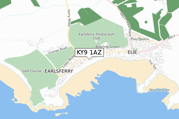 KY9 1AZ map - small scale - OS Open Zoomstack (Ordnance Survey)