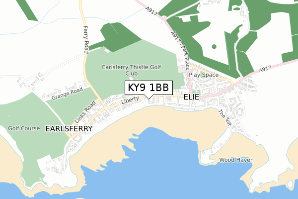 KY9 1BB map - small scale - OS Open Zoomstack (Ordnance Survey)