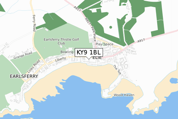 KY9 1BL map - small scale - OS Open Zoomstack (Ordnance Survey)