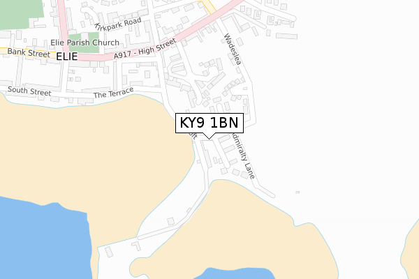 KY9 1BN map - large scale - OS Open Zoomstack (Ordnance Survey)