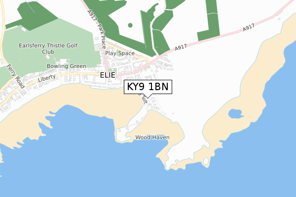 KY9 1BN map - small scale - OS Open Zoomstack (Ordnance Survey)