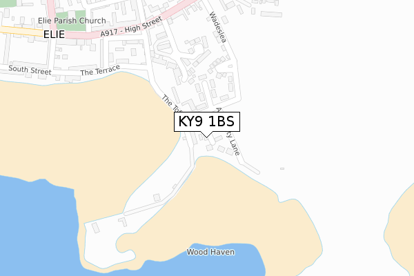 KY9 1BS map - large scale - OS Open Zoomstack (Ordnance Survey)