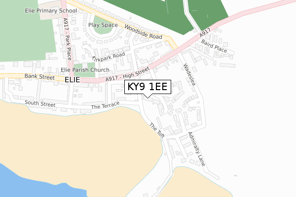 KY9 1EE map - large scale - OS Open Zoomstack (Ordnance Survey)