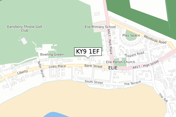 KY9 1EF map - large scale - OS Open Zoomstack (Ordnance Survey)