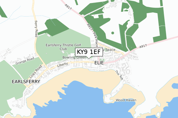 KY9 1EF map - small scale - OS Open Zoomstack (Ordnance Survey)