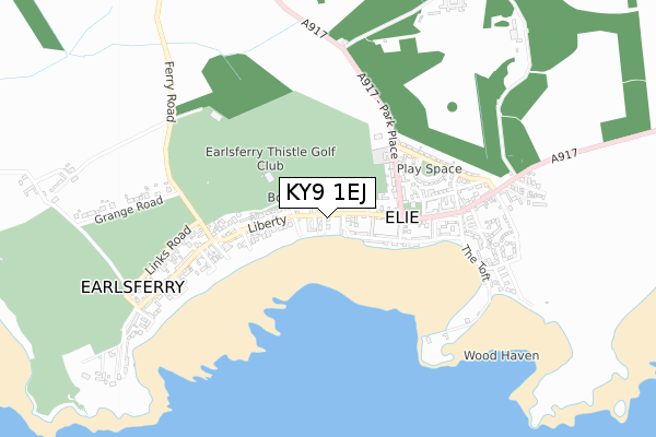 KY9 1EJ map - small scale - OS Open Zoomstack (Ordnance Survey)