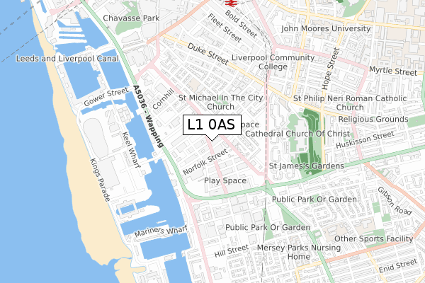 L1 0AS map - small scale - OS Open Zoomstack (Ordnance Survey)