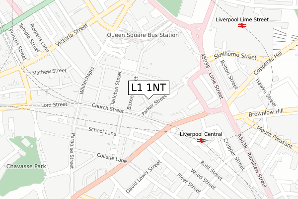 L1 1NT map - large scale - OS Open Zoomstack (Ordnance Survey)