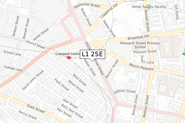 L1 2SE map - large scale - OS Open Zoomstack (Ordnance Survey)