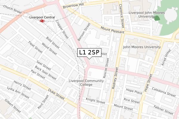 L1 2SP map - large scale - OS Open Zoomstack (Ordnance Survey)