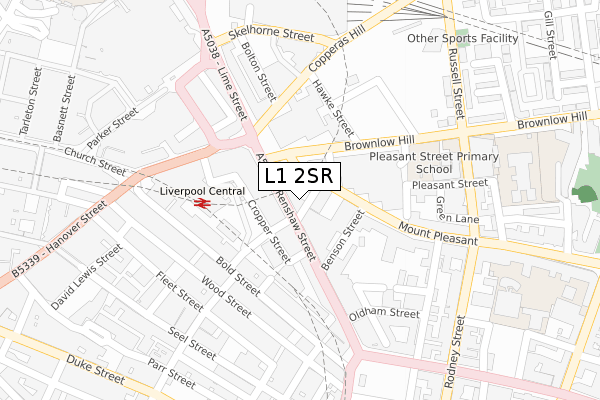 L1 2SR map - large scale - OS Open Zoomstack (Ordnance Survey) L1 2SR map - large scale - OS Open Zoomstack (Ordnance Survey)